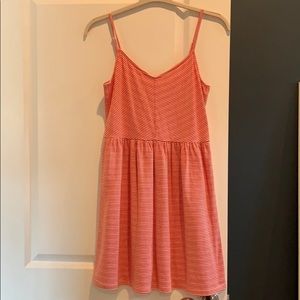 Loft orange and white striped dress. Medium.